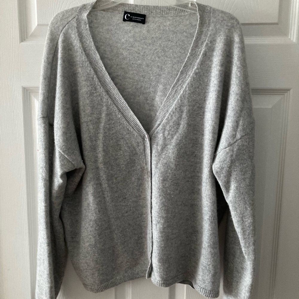 Bloomingdale's Light Gray Women's Cashmere Cardigan